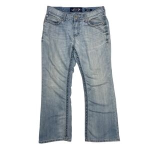Seven7 Mens Bootcut Jeans Light Wash Denim Blue Size 34x30